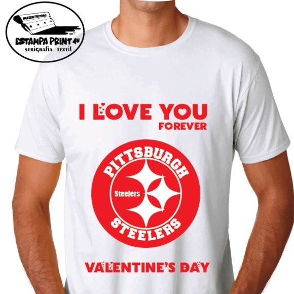 I LOVE YOU STEELERS FOREVER T-SHIRT UNISEX VALENTINE'S DAY - Picture 1 of 1